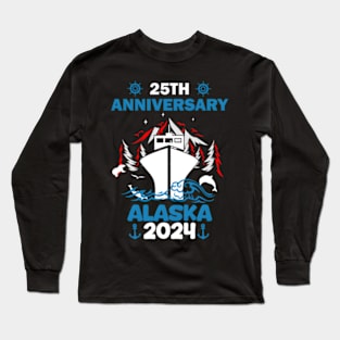 25Th Anniversary Wedding Alaska Cruise 2024 Long Sleeve T-Shirt